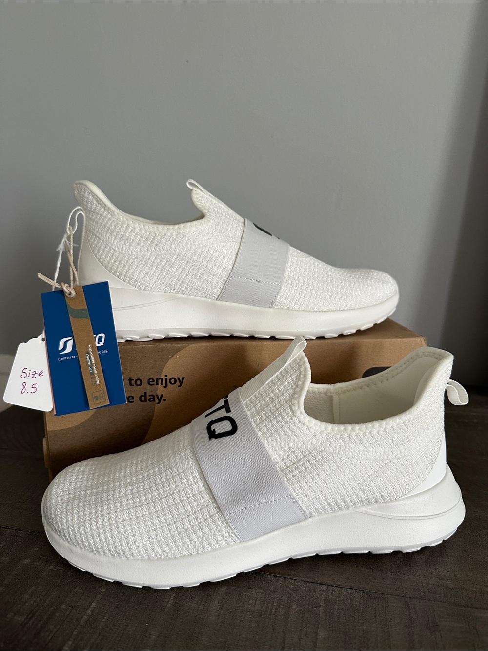 Slip-On Knit STQ Everyday Breathable Walking Sneakers with Arch Support